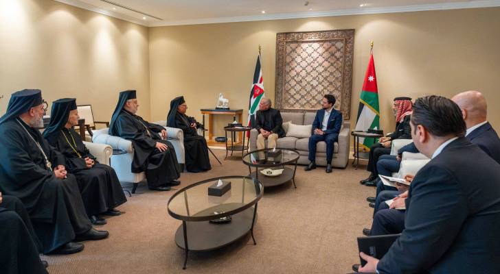 الملك يستقبل بطريرك أنطاكية وسائر المشرق للروم الملكيين الكاثوليك بحضور ولي العهد