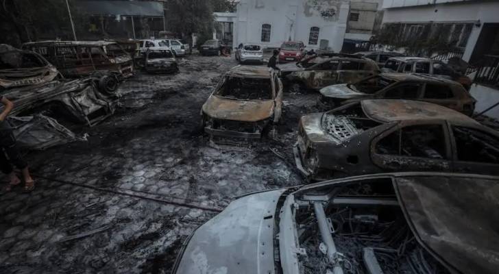 من قصف سابق للاحتلال على مستشفى المعمداني في قطاع غزة