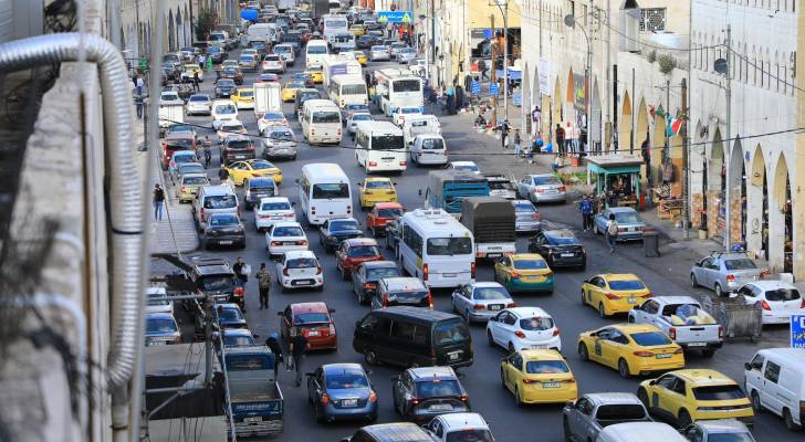 أزمة مرورية في منطقة وسط البلد - أرشيفية