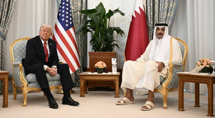 أمير دولة قطر تميم بن حمد آل ثاني والرئيس الأمريكي دونالد ترمب