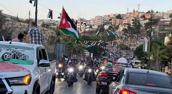لقطة من احتفالات الاردنيين بعيد الاستقلال