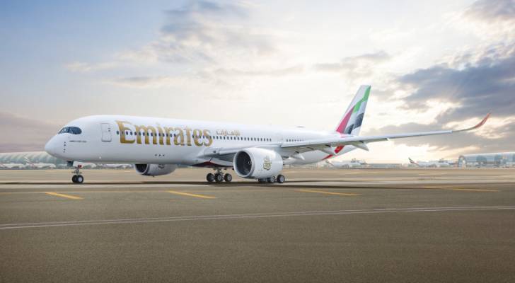 طيران الإمارات تبدأ خدمة عمّان بطائرتها الإيرباص A350 الجديدة