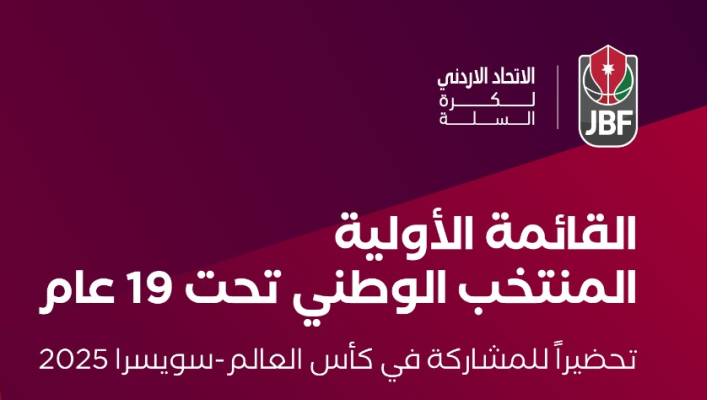 منتخب الشباب لكرة السلة يعلن قائمته الأولية استعدادًا لكأس العالم تحت 19 عامًا