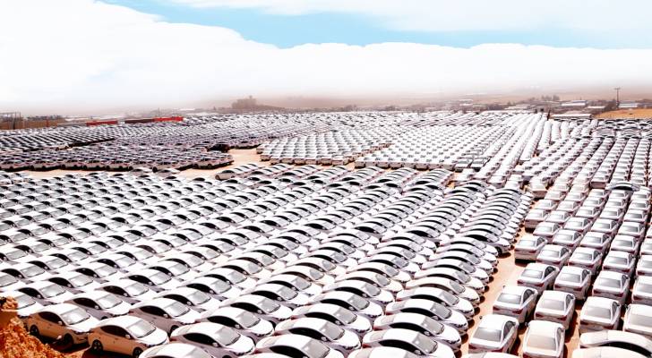 المركبات في المنطقة الحرة الزرقاء