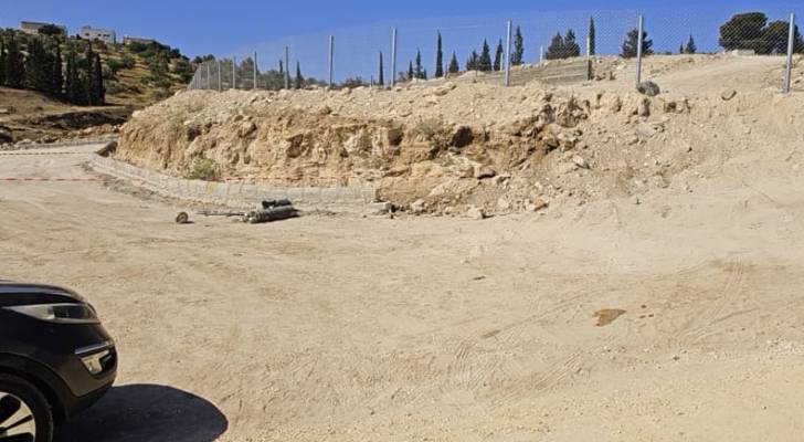 موقع سقوط شظايا في إربد