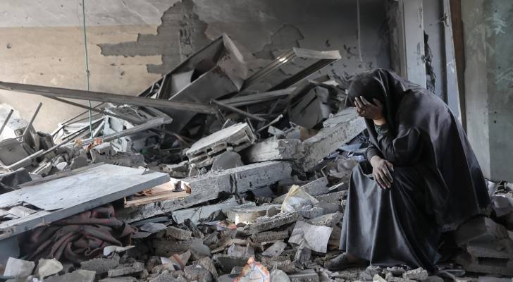 فلسطينية مكلومة في قطاع غزة