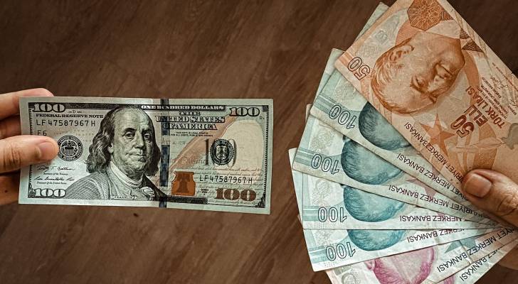 الليرة التركية مقابل الدولار