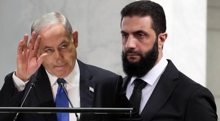 الرئيس السوري أحمد الشرع، ورئيس وزراء الاحتلال الإسرائيلي بنيامين نتنياهو