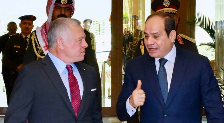 جلالة الملك عبدالله الثاني الرئيس المصري عبدالفتاح السيسي