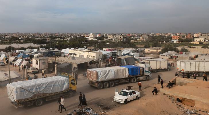 شاحنات تدخل قطاع غزة - أرشيفية
