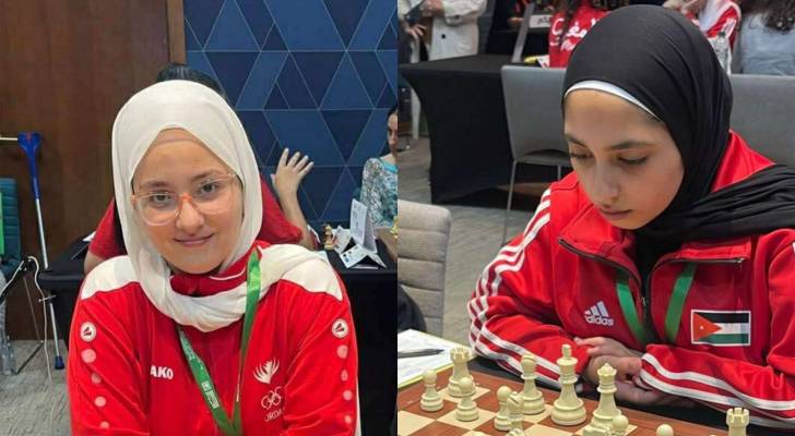 ذهبية لربى القضاة وجود أحمد في البطولة العربية للشطرنج