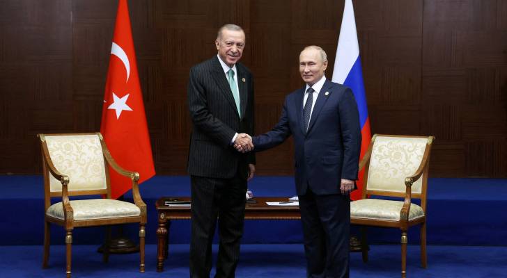 الرئيس التركي رجب طيب إردوغان ونظيره الروسي فلاديمير بوتين