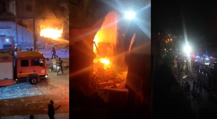 التعامل مع حريق جراء تسرب الغاز داخل منزل في منطقة النصر