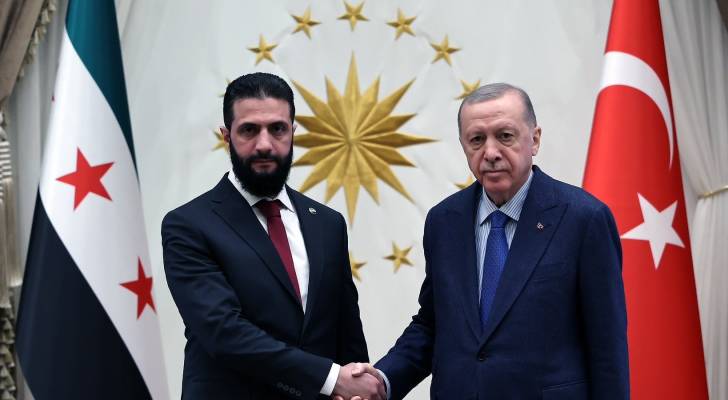 الرئيس التركي اردوغان رفقة الرئيس السوري أحمد الشرع