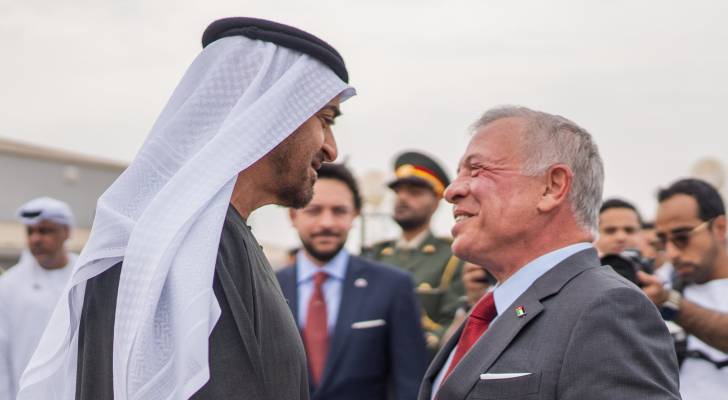 جلالة الملك مع حاكم الامارات