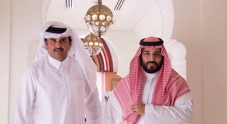 ارشيفية.. ولي العهد السعودي برفقة الامير القطري