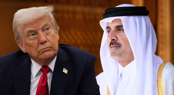 أمير قطر الشيخ تميم بن حمد آل ثاني، والرئيس الأمريكي دونالد ترمب