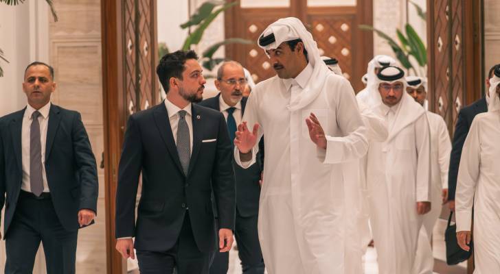 ولي العهد يلتقي أمير دولة قطر ويؤكد تضامن الأردن المطلق مع قطر في الحفاظ على أمنها واستقرارها