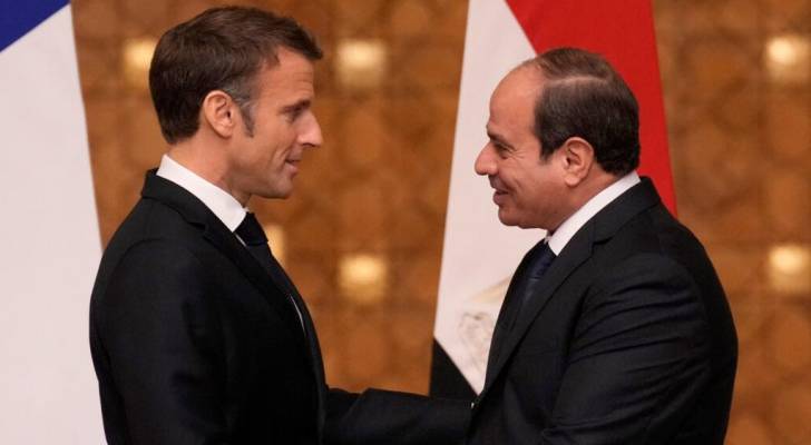 الرئيس عبدالفتاح السيسي والرئيس الفرنسي ايمانويل ماكرون