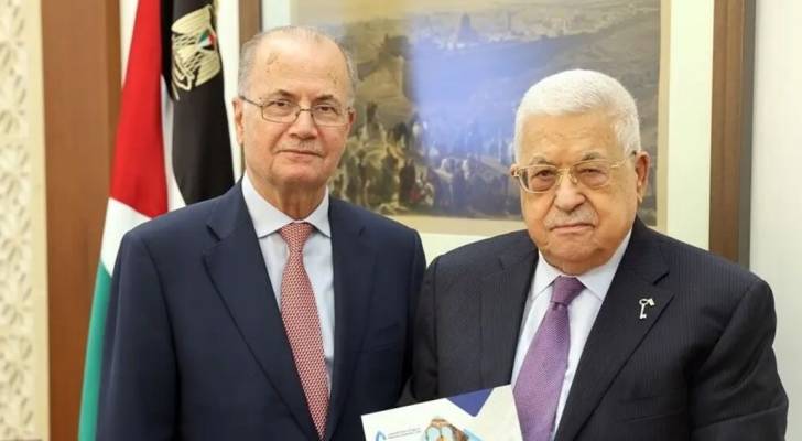 الرئيس الفلسطيني محمود عباس ورئيس الوزراء الفلسطيني محمد مصطفى