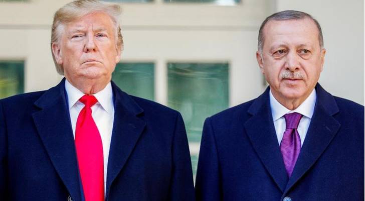 الرئيس الامريكي دونالد ترمب و الرئيس التركي رجب طيب اردوغان