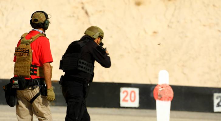 جنود الحرس الملكي الخاص اثناء مسابقة المحارب الدولية