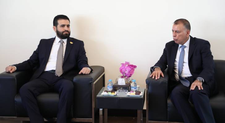 وزير الداخلية مازن الفراية ونظيره السوري أنس خطاب