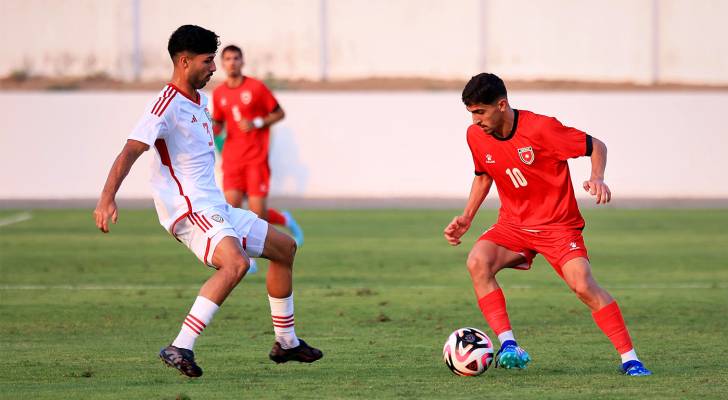 من مباراة الأردن والإمارات