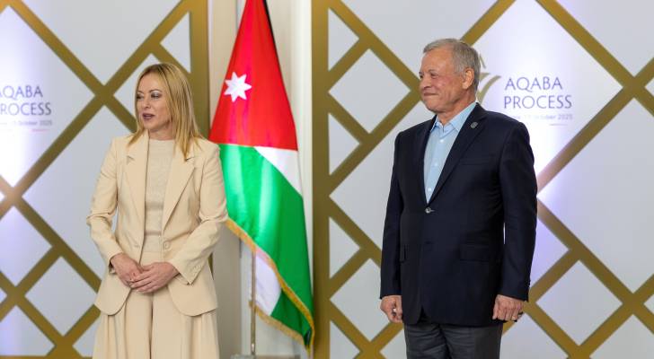 الملك ورئيسة وزراء إيطاليا يترأسان جولة جديدة من مبادرة "اجتماعات العقبة" في روما