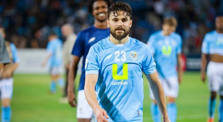 لاعب الفيصلي محمد راتب بعد مباراة سابقة