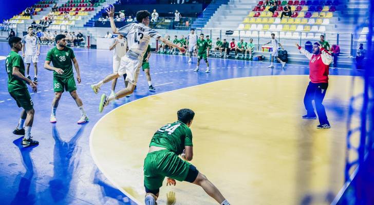 من مباراة المنتخب الوطني الأردني لكرة اليد للشباب والسعودية