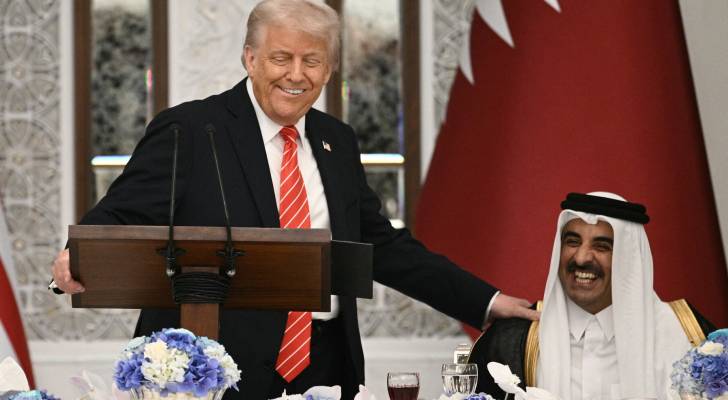 الرئيس الأمريكي دونالد ترمب وأمير قطر الشيخ تميم بن حمد آل ثاني