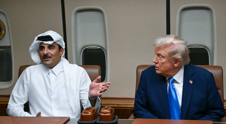 امير قطر تميم بن حمد والرئيس الأمريكي دونالد ترمب