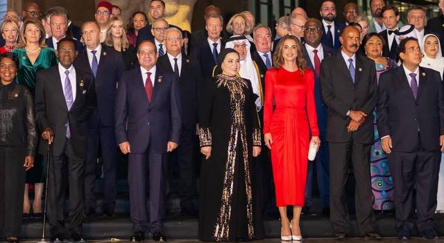 الملكة رانيا العبدالله من افتتاح المتحف المصري الكبير