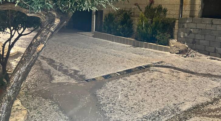 تساقط البرد في عجلون