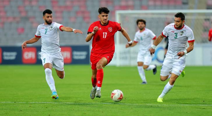 من مباراة الأردن وسوريا