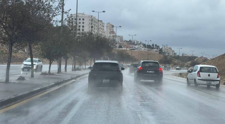 شوارع العاصمة عمان في فصل الشتاء