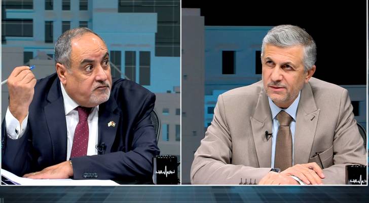عامر قصص، مؤسس تجمع المدارس الخاصة وخالد الفناطسة، رئيس اتحاد النقابات العمالية