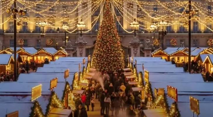 صورة المزيفة التي تم إنشاؤها بواسطة الذكاء الاصطناعي لسوق عيد الميلاد خارج قصر باكنغهام
