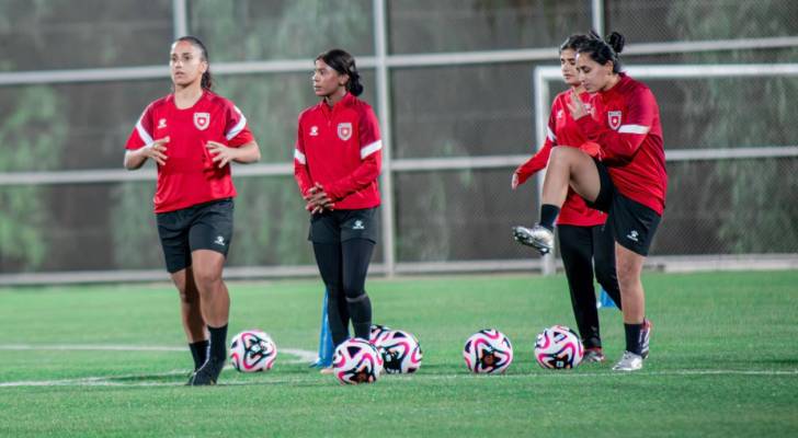 من التدريب الأخير لمنتخب النشميات في الأردن
