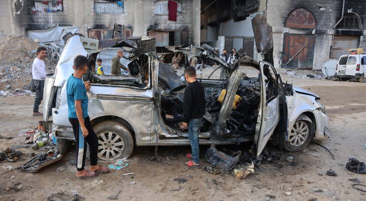 غارة الاحتلال على سيارة في قطاع غزة