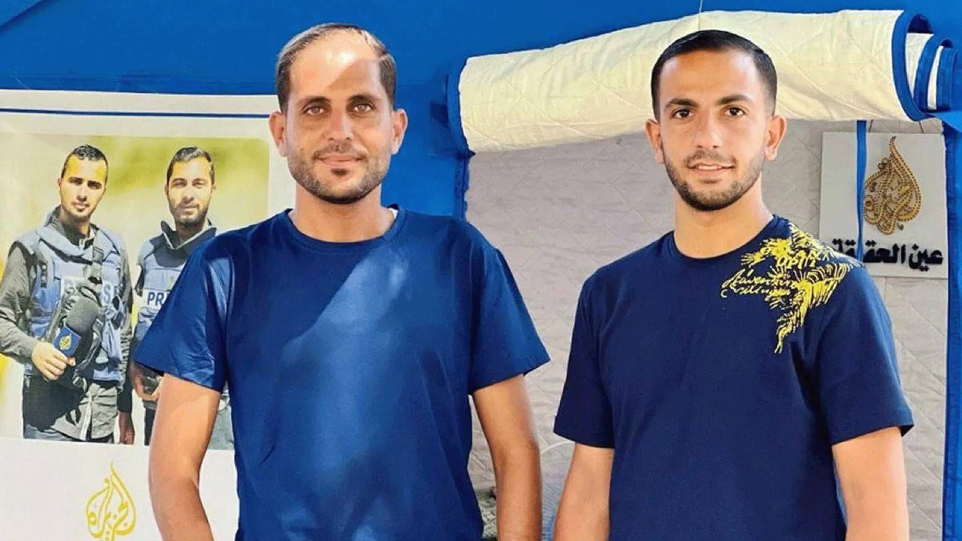 أبناء الشهداء المراسلين الصحفيين بغزة أنس الشريف وإسماعيل الغول ومحمد قريقع في الدوحة