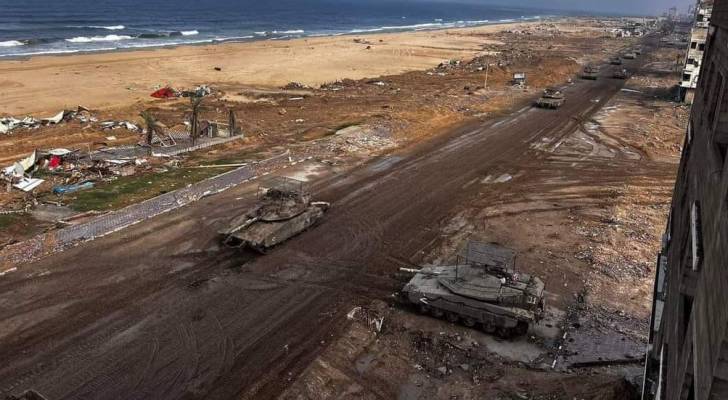 شارع الرشيد غرب قطاع غزة الذي نزحت منه إيمان