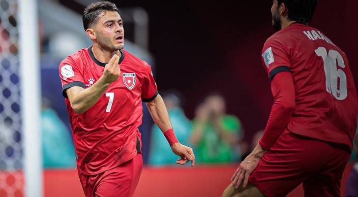 احتفال منتخب النشامى