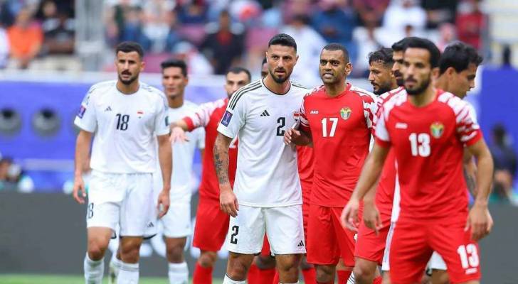 صورة من مباراة الاردن و العراق في كأس أسيا 2023