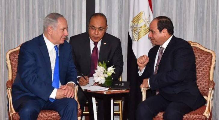 رئيس وزراء الاحتلال بنيامين نتنياهو والرئيس المصري عبد الفتاح السيسي