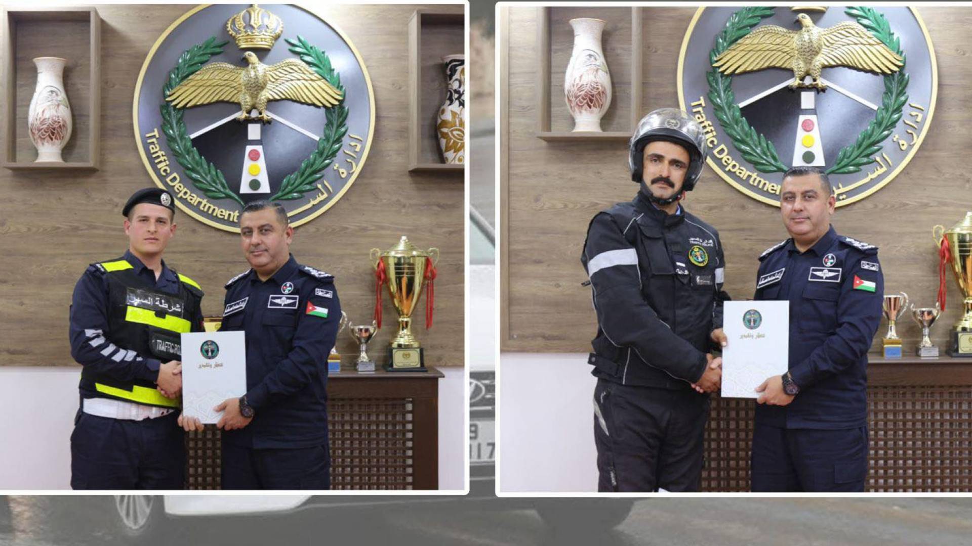 العساف يكرم ثلاثة من منتسبي إدارة السير لتفوقهم في الدورات التدريبية المرورية