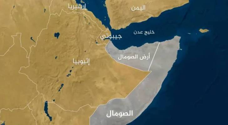 خارطة توضح ارض الصومال وجمهورية الصومال