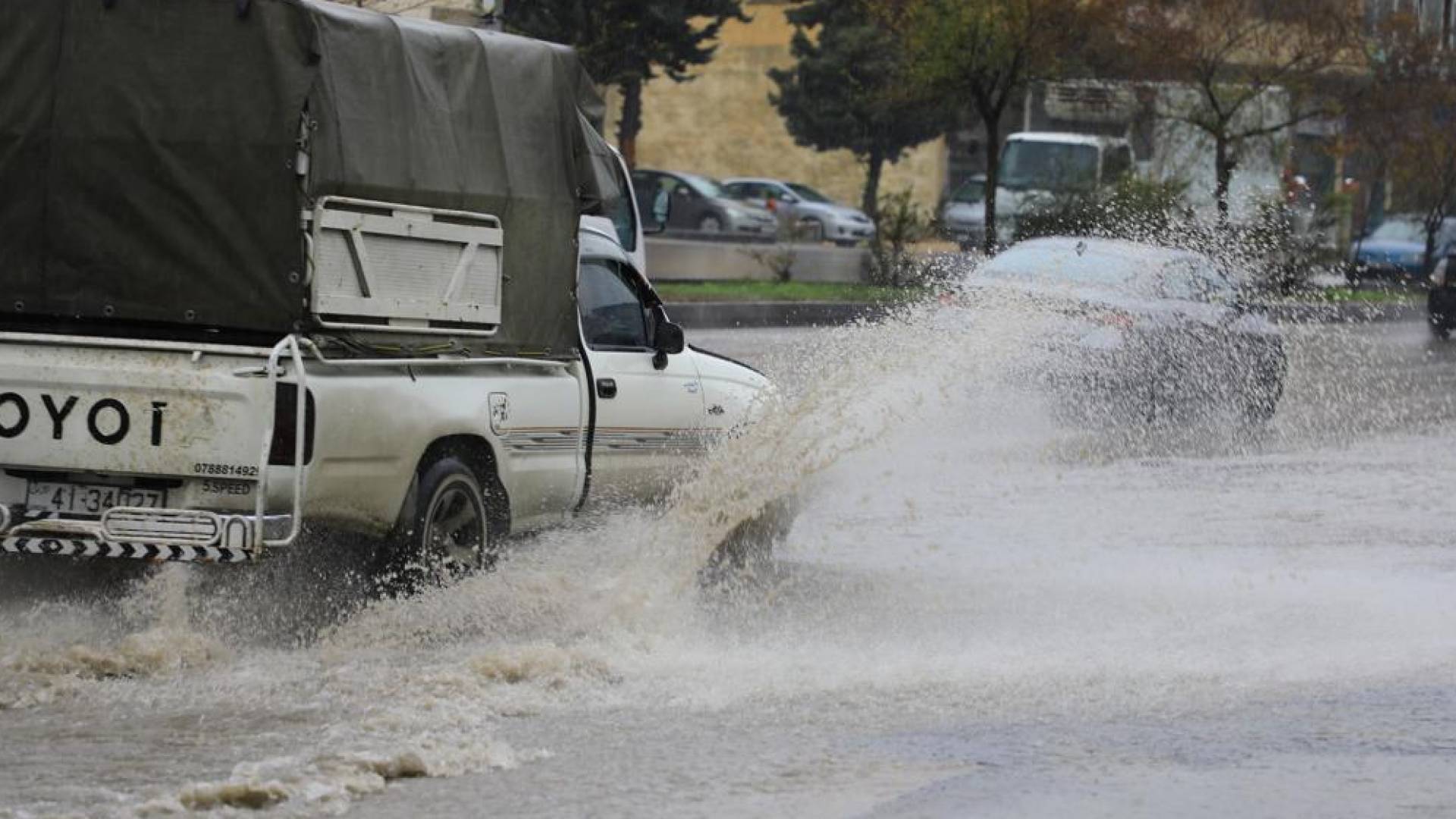 أمطار غزيرة تغمر محافظة عجلون وتسجيل 47 ملم خلال 24 ساعة 