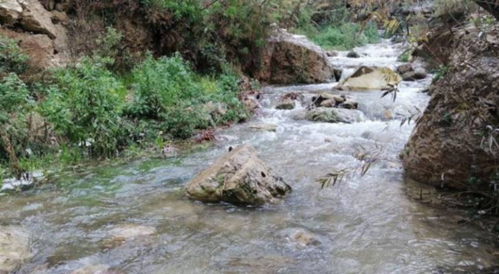 تفجر عدد من الينابيع المائية عقب الهطولات المطرية الغزيرة